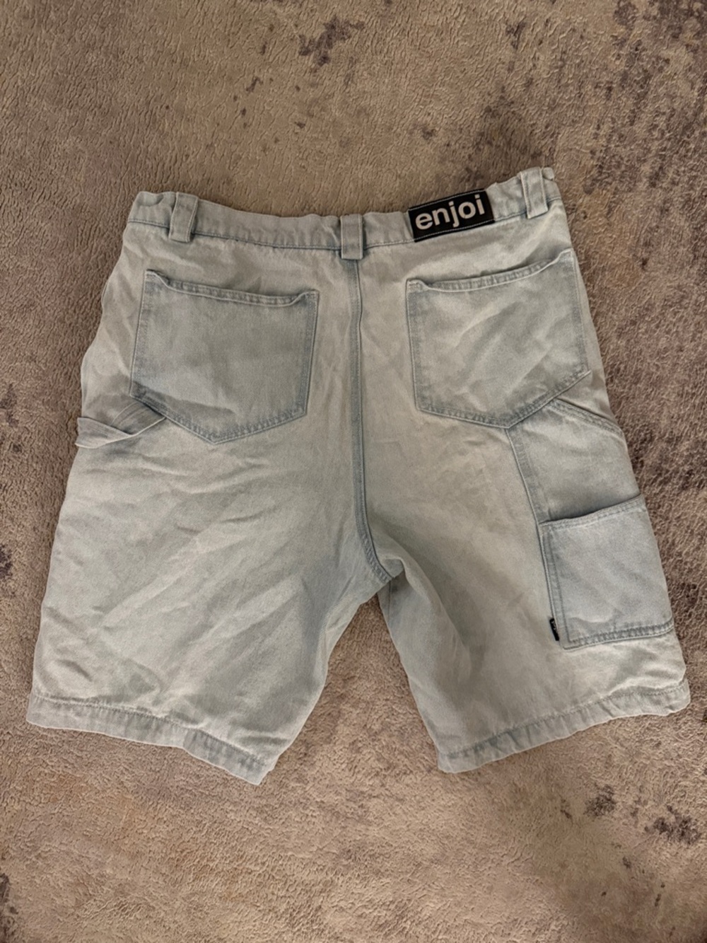Enjoi Men's Light Wash Denim Shorts - Light Blue